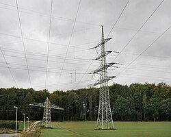 Abzweig der 220-kV-Leitung Lehrte–Borken zum Umspannwerk Godenau