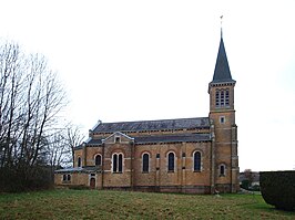 De kerk van Les Alleux