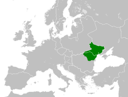 Territory inhabited by the Hungarians c. 814