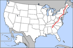 Karte des Appalachian Trails