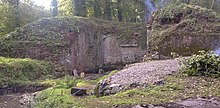 Overgrown brick structure