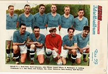 Råå IF auf dem Höhepunkt seiner Blütezeit 1951, Pokalsieger[1] und Vizemeister der Oberliga Allsvenskan.