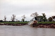 Bore hitting the River Severn bank in 1994