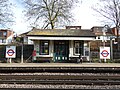 Original waiting room shelter on the southbound platform