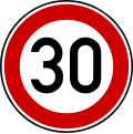 274-53 zulässige Höchstgeschwindigkeit 30 km/h