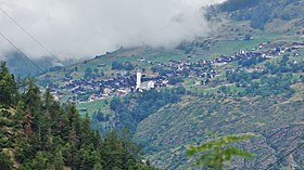 Blick aus dem Saastal auf Törbel