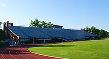 Photo of Laird Stadium at Carleton College taken from the southwest endzone