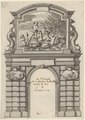 Supraporte über einem Triumphbogen (Entwurf von Melchior Tavernier, 17. Jahrhundert)