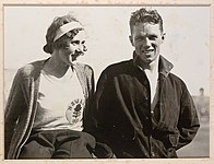 James Carlton – hier mit seiner Teamkollegin Eileen Wearne in einer Aufnahme von 1932 – Fünfter im fünften Viertelfinallauf