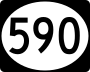 Mississippi Highway 590 marker