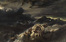 Ναυάγιο σε βραχώδη ακτή, 1837, Δημοτικό μουσείο Καρλσρούης