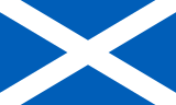 Das Andreaskreuz, die Nationalflagge Schottlands