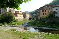 Pontedecimo: the confluence of the Torrente Verde (left) and Riccò (right)