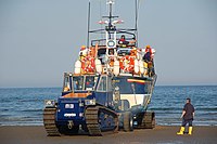 RNLI: Mersey-class auf Raupenkettenfahrzeug