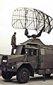 MAN Radarwagen mit aufgebauter Antenne (Radargerät TPS 1 E). Grundausbildung FLA - Radar - Kanoniere, 1. Quartal 1980.