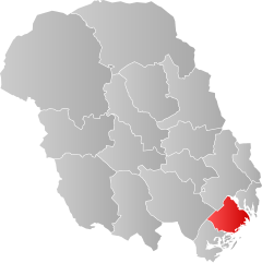 Lage der Kommune in der Provinz Telemark