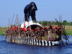 Juli 2006: Die Kuomboka-Zeremonie in Sambia (Die königliche Barke)