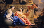 English: The Muses Urania and Calliope Español: musas Urania y Galíope