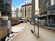 Brussels-Schuman railway station looking north towards the Schuman-Josaphat tunnel