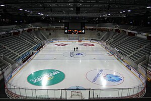 Innenansicht des Eishockeystadions