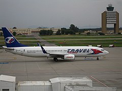 Boeing 733 fra Travel Service på Budapest Liszt Ferenc internasjonale lufthavn.