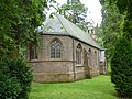 Blick auf die Kirche von der Trinkhalle