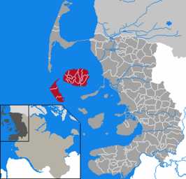 Kaart van Föhr-Amrum