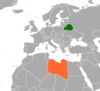 Location map for Belarus and Libya.