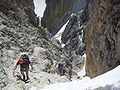 Escursionisti sulla ferrata Schuster