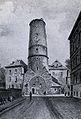 Der auch Pantaleonsmühle genannte Turm auf dem Bachtor um 1880