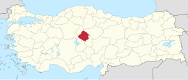 Kırşehir'in Türkiye'deki konumu