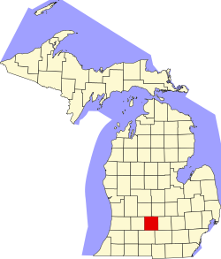 Karte von Eaton County innerhalb von Michigan