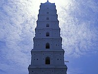 a close view of main minaret