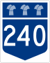 Highway 240 marker