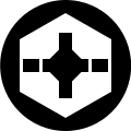 Scheme of Hex-Phillips-Slotted head, svg