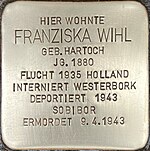 Stolperstein für Franziska Wihl