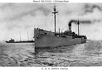 SS Santa Paula later became the USS Santa Paula, c. 1919