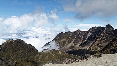 Pichinchavulkane von Quito aus