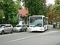 64-es busz Solymár, Templom téren (LYH-124, 2012, még fehér festéssel)