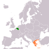 Location map for Belgium and Greece.