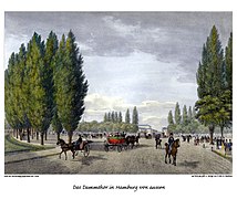 III 28 Das Dammthor in Hamburg von außen (1834)