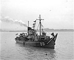 George Burton (as HMT Bervie Braes) underway at Devonport