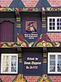 die Inschrift am Hoppener Haus mit dem Bild von Ernst I.