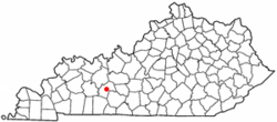 Location of Morgantown within Kentucky