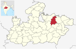 Location of Panna district in Madhya Pradesh