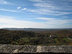 L'altopiano del Carso visto dal Santuario di Monrupino (TS) - (parte italiana)