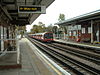 A tube train at Roding Valley station in 2007