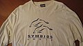 A T-shirt with the Symbios Logic logo on it