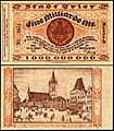 Eine Milliarde Mark Notgeldschein (1923), RS: Trierer Hauptmarkt