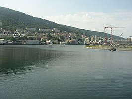 Puddefjord, waar de fjord overgaat in Store Lungegårdsvannet